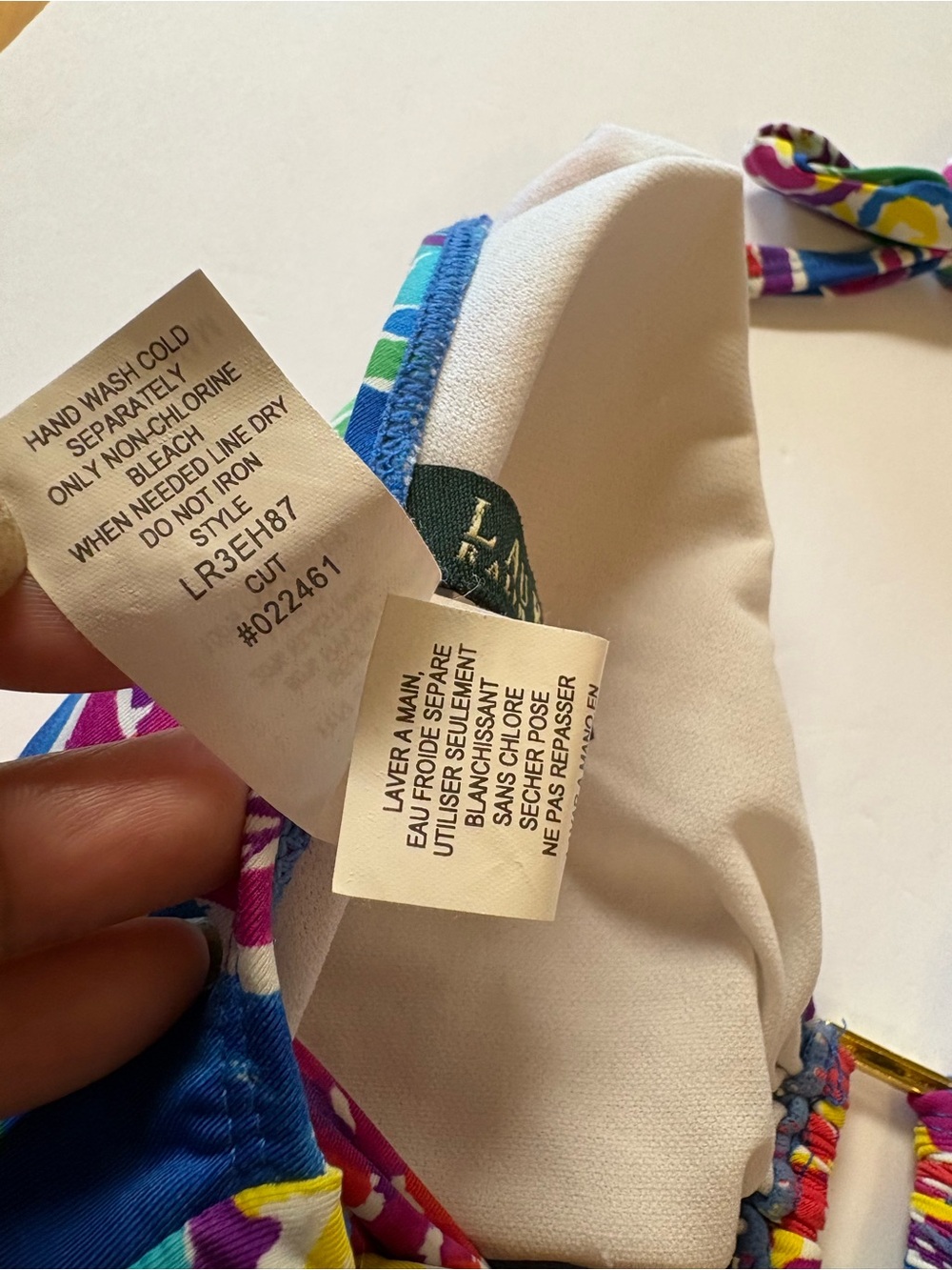 Ralph Lauren Multicolor Floral paisley Halter Bikini Top 14 - Picture 5 of 8